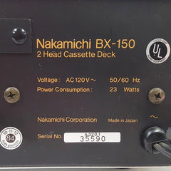 Nakamichi BX-150 Casette Deck - Nakamichi-Audio-Exchange