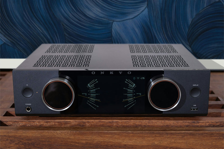 Onkyo Muse Y-50 network integrated amplifier in black, front view