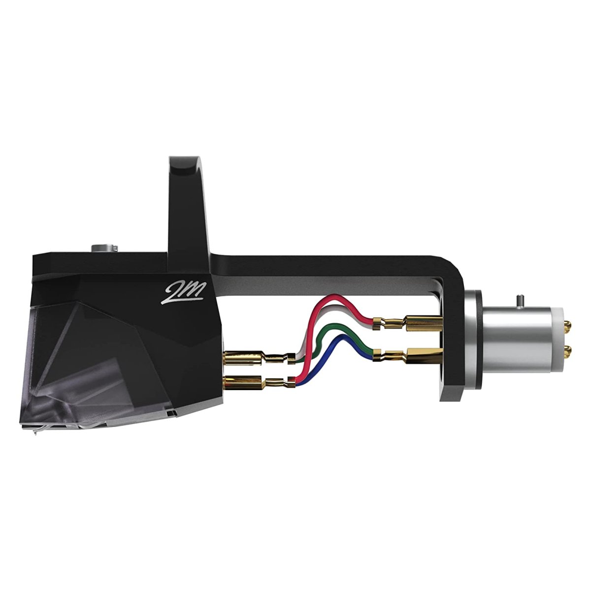 Ortofon 2M Silver Phono Cartridge Premounted on SH-4 Black Headshell - Ortofon-Audio-Exchange