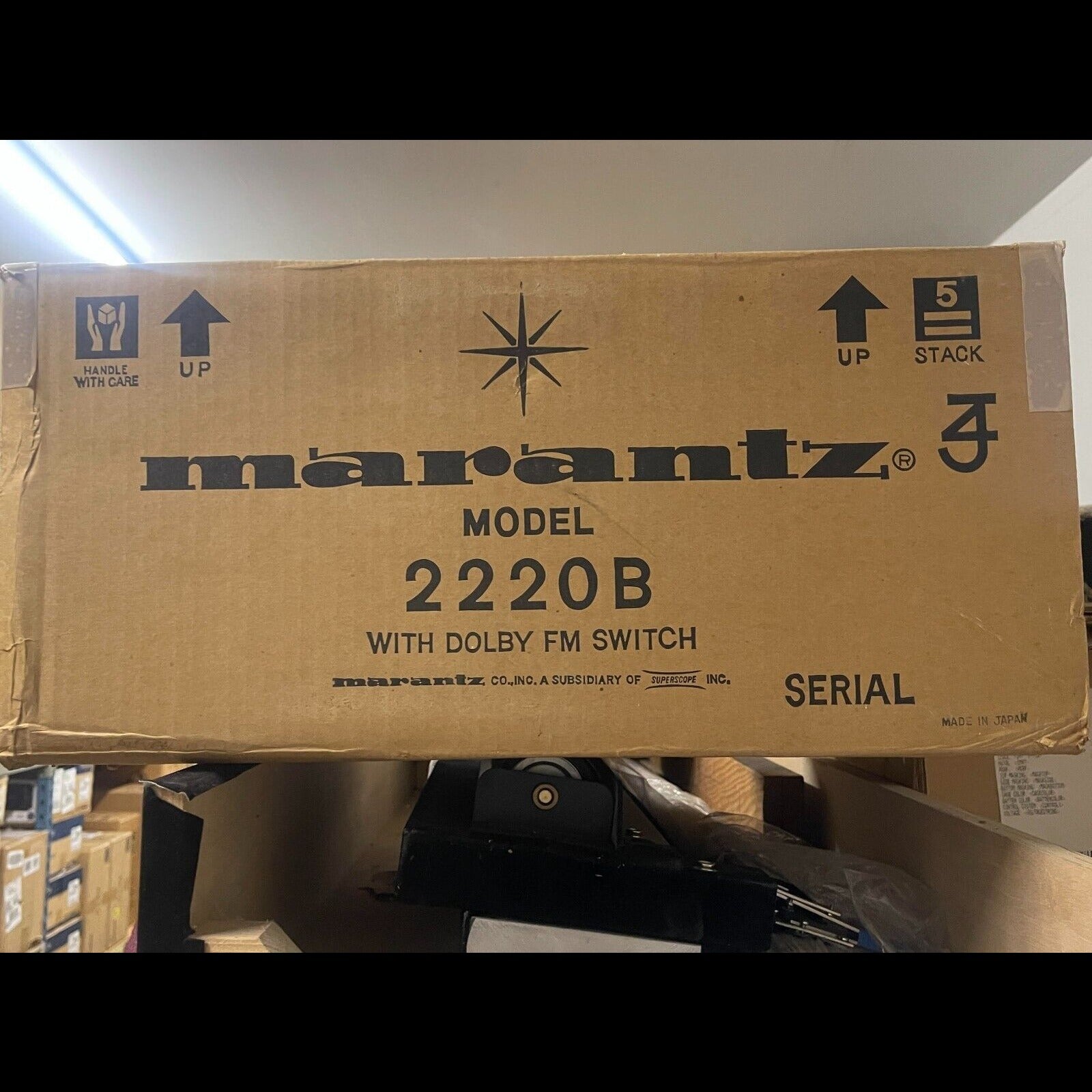 Marantz 2220B AM/FM Stereo Receiver w/ Wood Case & Original Box