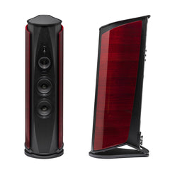 Sonus Faber Aida floorstanding speaker in red high-gloss finish, front view