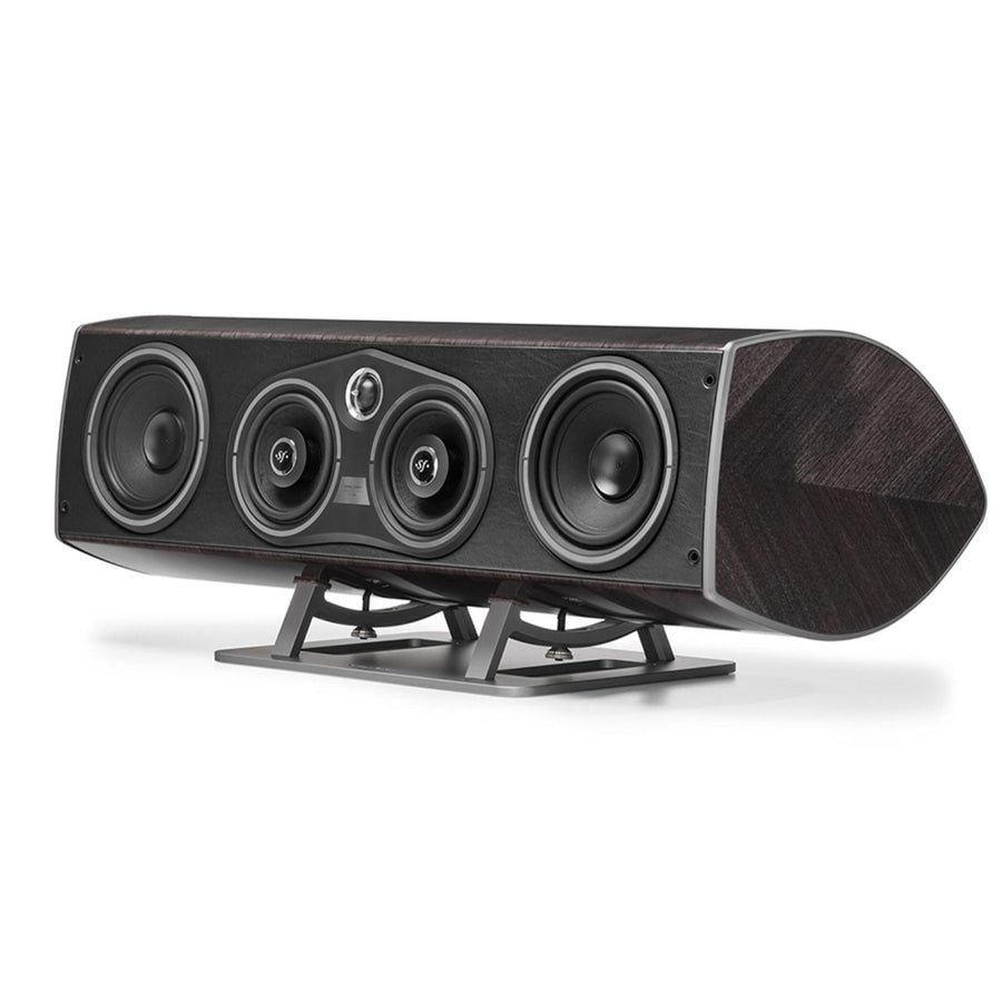 Sonus Faber Vox G3 center channel speaker in Graphite Wood and Italian leather