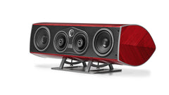 Sonus Faber Vox G3 center channel speaker in Red Wood and Italian leather