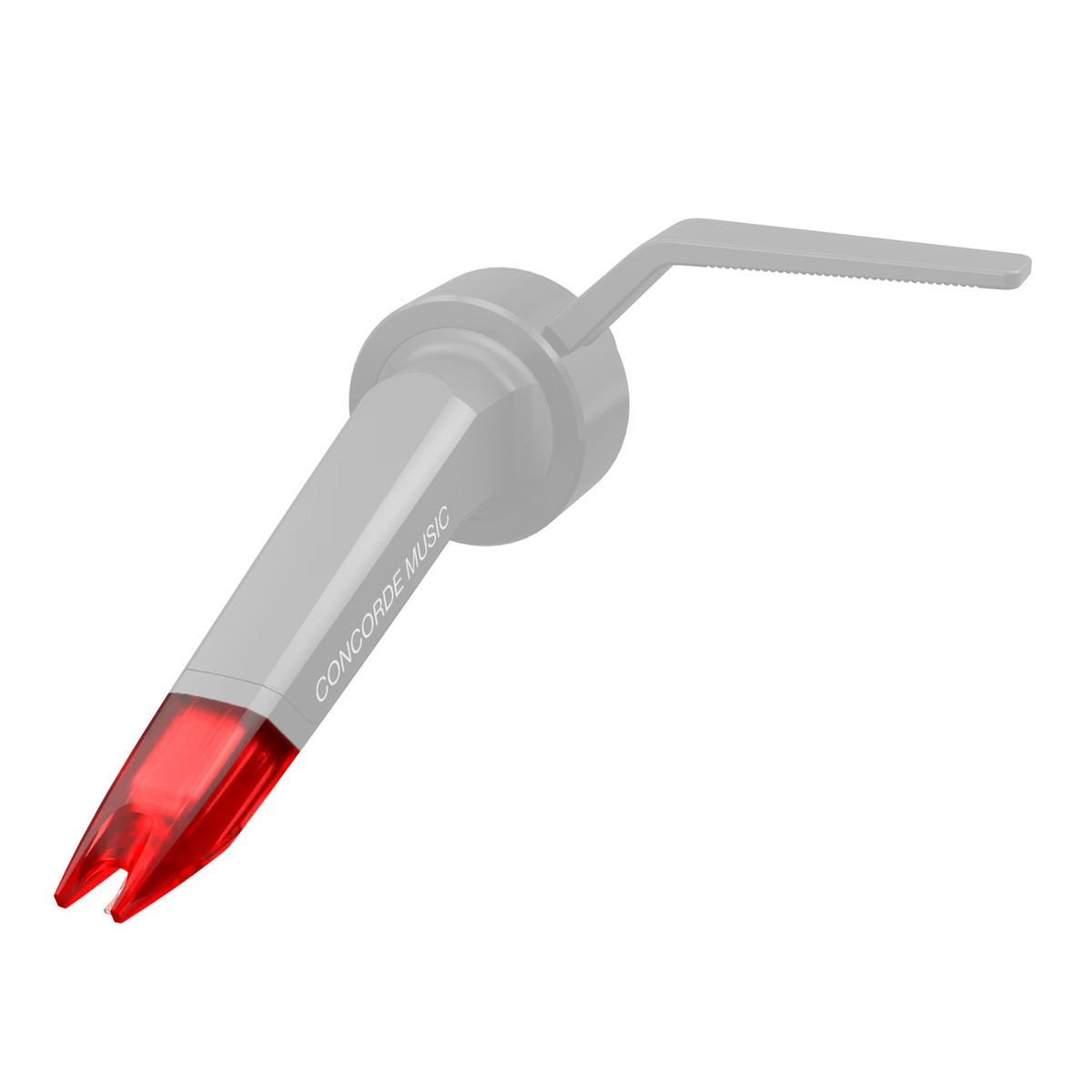 Ortofon Concorde Music Red replacement stylus, angled view
