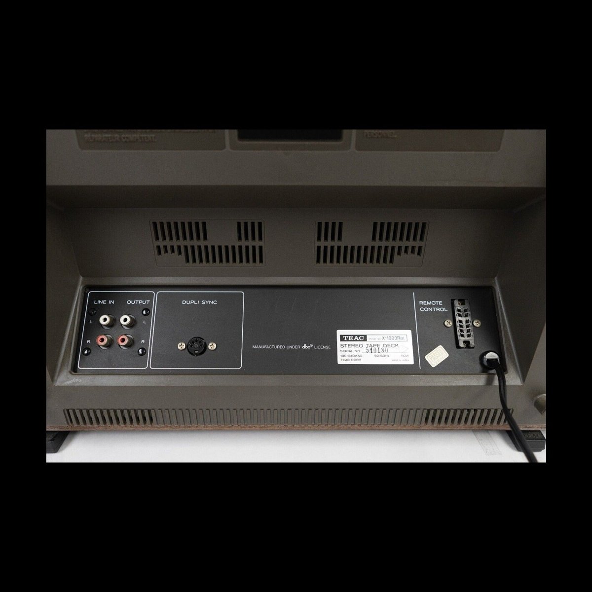 TEAC X-1000R BL Reel-To-Reel w Case, Org Take-Up, Hubs, Dust Cover, St