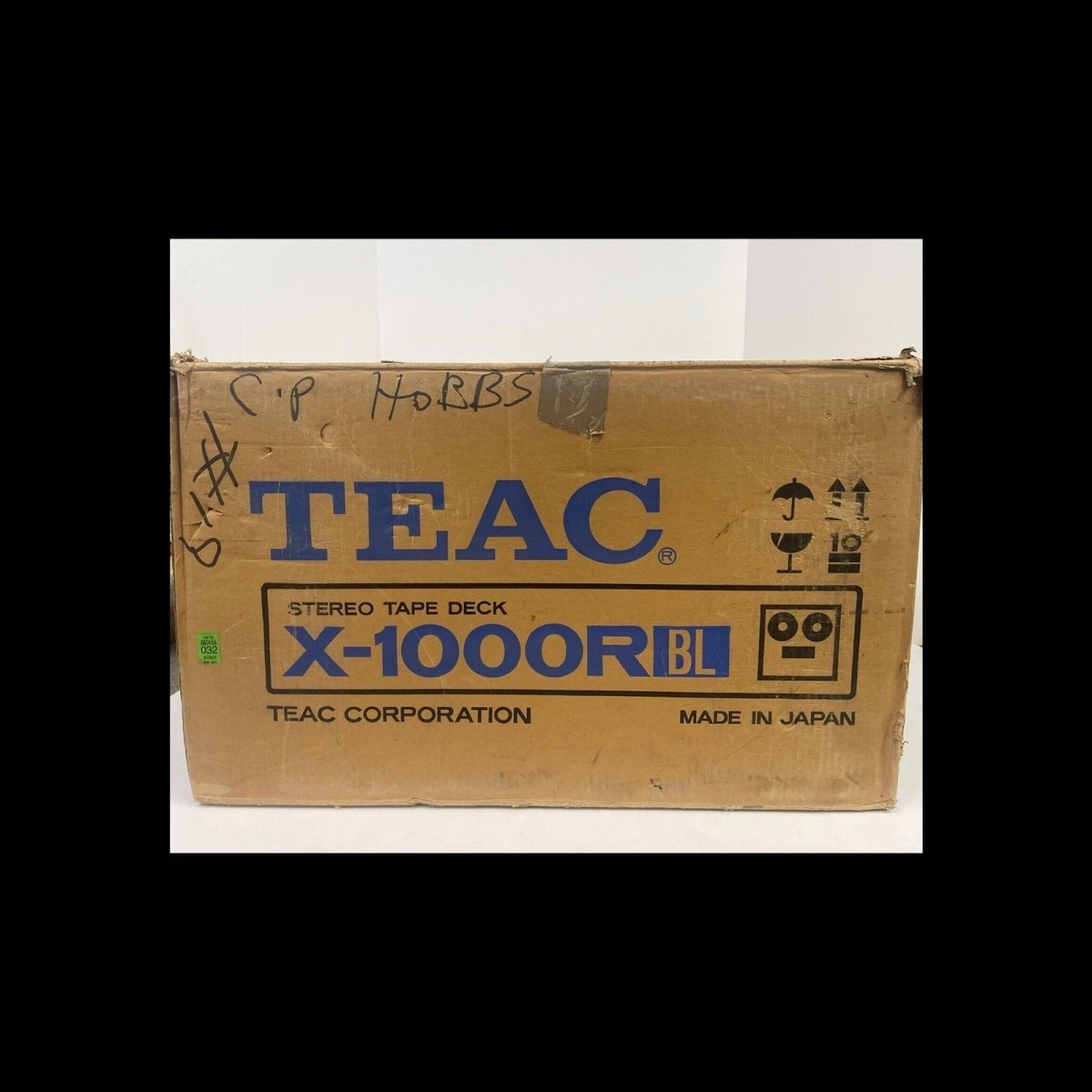TEAC X-1000R BL Reel-To-Reel w Case, Org Take-Up, Hubs, Dust Cover, St