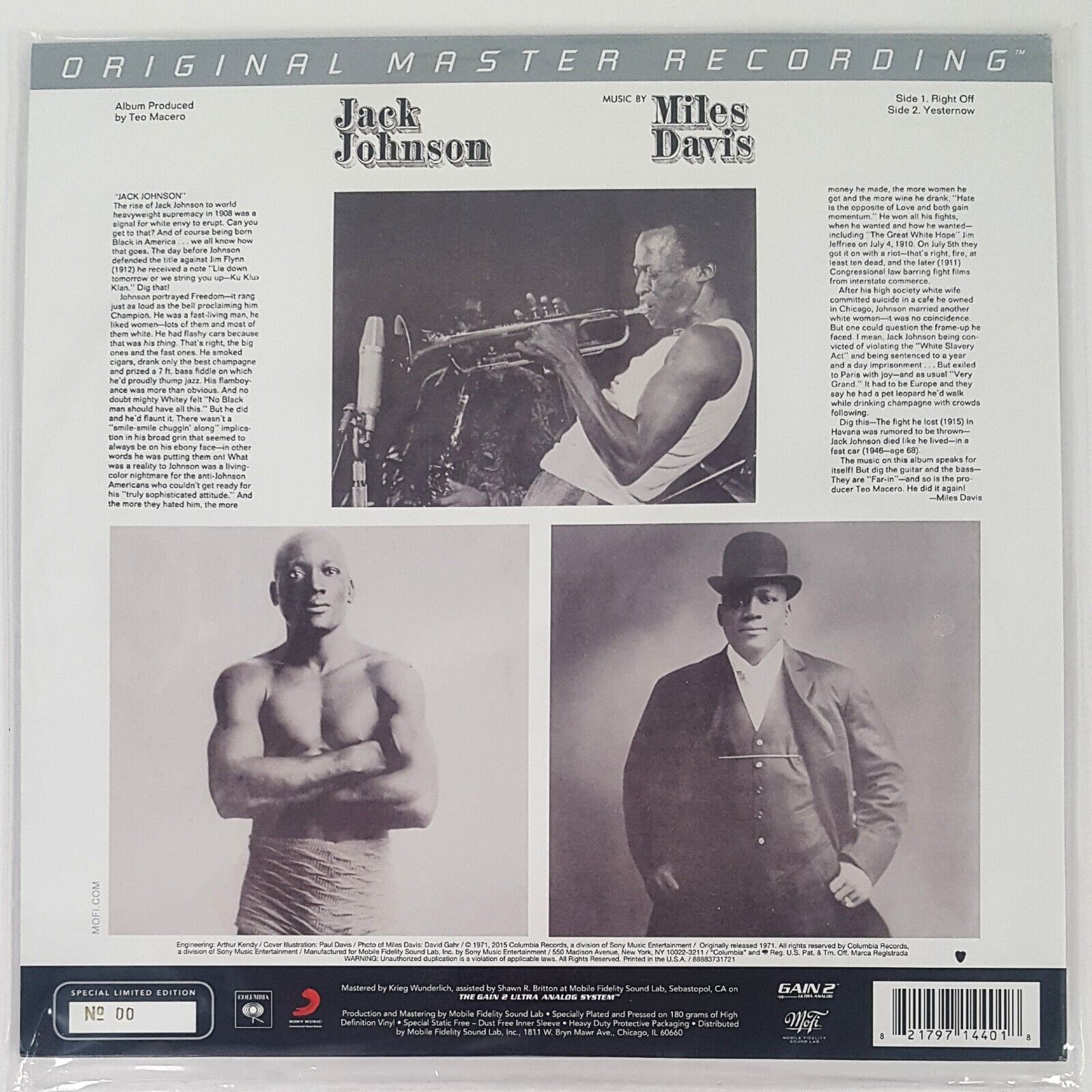 Miles Davis - Tribute To Jack Johnson - MoFi -180g Numbered Vinyl