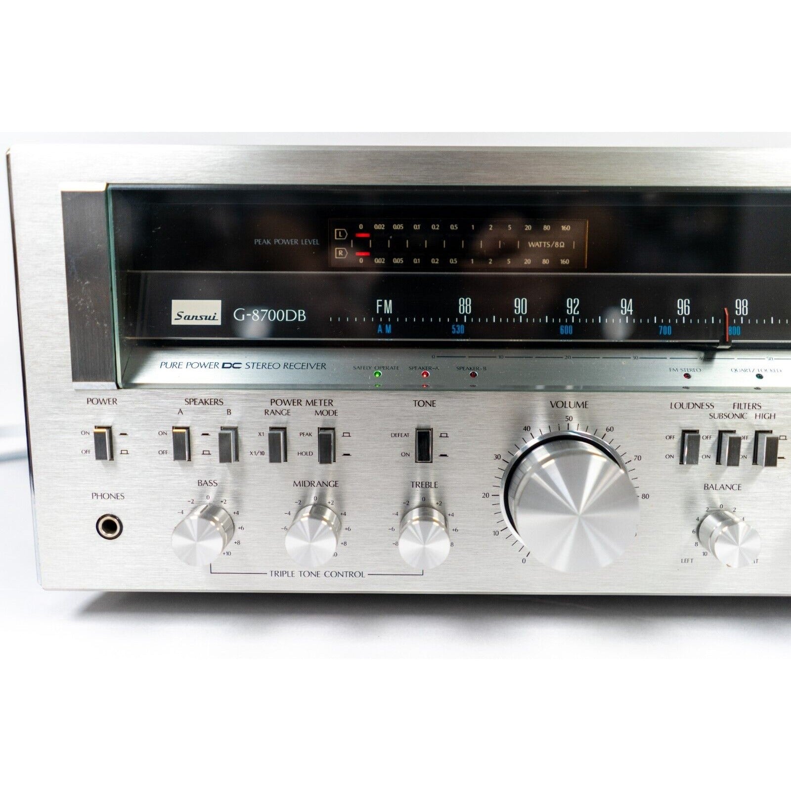 SANSUI G-8700DB Pure Power DC Stereo Receiver - Cleaned & Tested