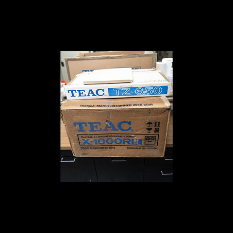 TEAC X-1000R BL Reel-To-Reel w Case, Org Take-Up, Hubs, Dust Cover, Stand, Boxes