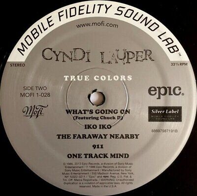 Cyndi Lauper ‎– True Colors - Original Master Recording (MoFi) Audiophile