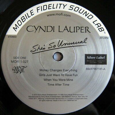 Cyndi Lauper ‎– She’s So Unusual - Original Master Recording (MoFi) Audiophile